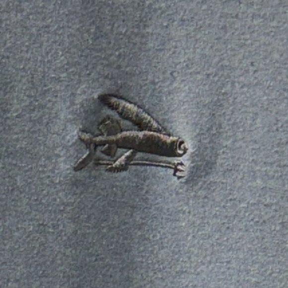 Patagonia Gray Blue Uprisal Crew Flying Fish Trident Logo Sweatshirt Size XL - Picture 3 of 8